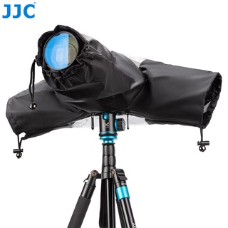 JJC RC-1 ผ้าคลุมกล้องกันฝน, เสื้อกันฝน DSLR พร้อมหน้าต่างโปร่งใสและปลอกควบคุม, เข้าถึงหน้าจอ LCD / ช่องมองภาพ, สำหรับกล้อง DSLR ที่มีขนาดเลนส์น้อยกว่า 180x140x340 มม.