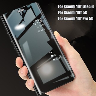 Xiaomi Mi 10T / 10T Pro / 10T Lite 5G Casing Smart Mirror Flip Clear View Phone Cover Case ปลอกโทรศัพท์