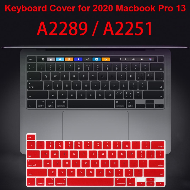 Silicone keyboard protector for 2020 Macbook Pro 13 A2289 A2251 แป้นพิมพ์ซิลิโคนป้องกันปก Pro 16 A2141 ป้องกันแป้นพิมพ์