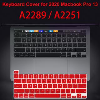 Silicone keyboard protector for 2020 Macbook Pro 13 A2289 A2251 แป้นพิมพ์ซิลิโคนป้องกันปก Pro 16 A2141 ป้องกันแป้นพิมพ์