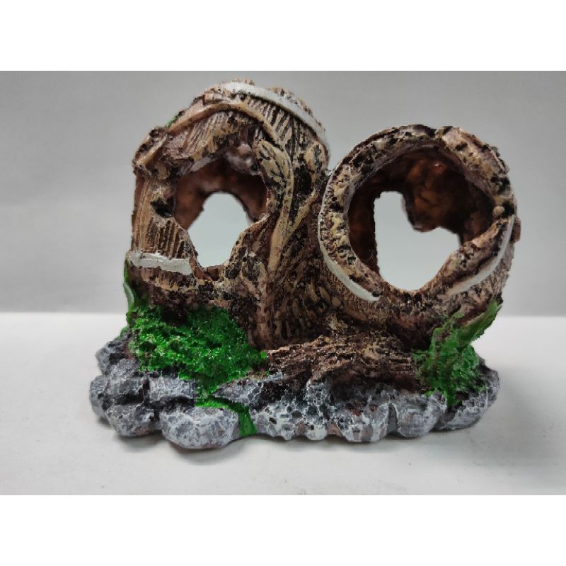 DOUBLE BROKEN BARREL AQUARIUM ถังปลา DECORATION