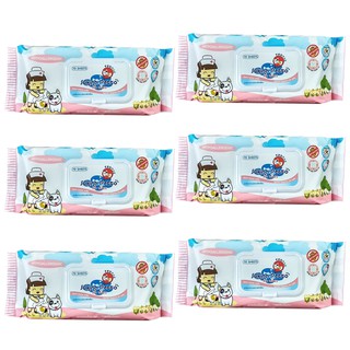 ทิชชู่เปียกผ้าเปียกหมา แมว สัตว์เลี้ยง ที่ผิวแพ้ง่าย 70แผ่น  Pet Wipe Wet Tissue for Sensitive Skin 70sheet  (6 ห่อ)
