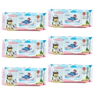 ทิชชู่เปียกผ้าเปียกหมา แมว สัตว์เลี้ยง ที่ผิวแพ้ง่าย 70แผ่น  Pet Wipe Wet Tissue for Sensitive Skin 70sheet  (6 ห่อ)