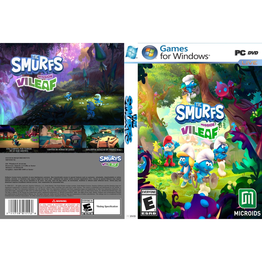 The Smurfs - Mission Vileaf PC GAME ออฟไลน์ [ดีวีดี INSTALLATION]