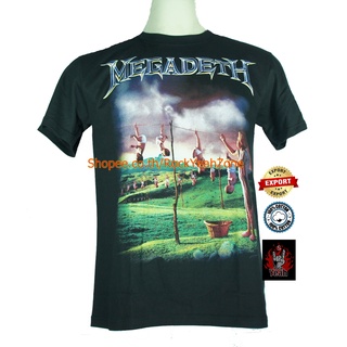 เสื้อวง Megadeth เสื้อไซส์ยุโรป เมกาเดธ PTA1563 เสื้อยืดแฟชั่นวงดนตรี