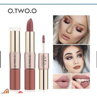 O.TWO.O 2 In 1 ลิปสติกเนื้อแมทกันน้ำ**พร้อมส่ง