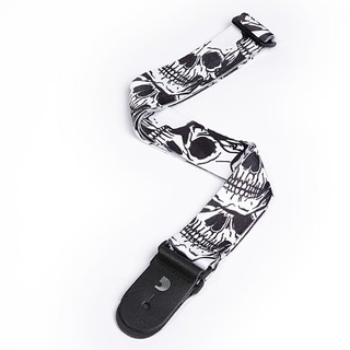 Planet Waves Polyester Large Skull Design Strap - White รุ่น 50H11