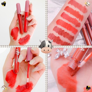 ลิปเคลือบลิปสติก สีสวย ติดทน ลิปสติกแท้แบรนด์ 6 สีLong-lasting beautiful lipstick