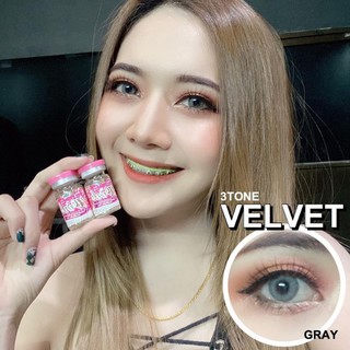 บิ๊กอาย/คอนแทคเลนส์ มินิ สายฝอ รุ่น Velvet3tone gray