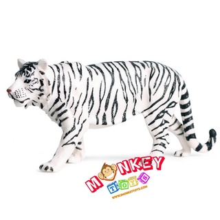 Monkey Toys - โมเดลสัตว์ เสือโคร่ง เผือก ขนาด 15.00 CM (จากหาดใหญ่)