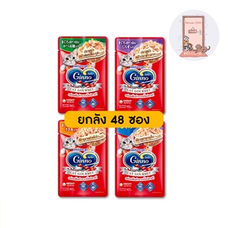 (ยกลัง) Ginno Cat Gourmet กินโนะ อาหารแมวแบบเปียก 60 g (ลัง 48 ซอง)