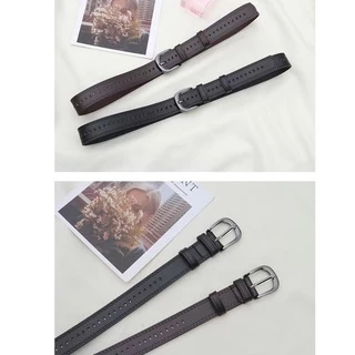 พร้อมส่ง!! เข็มขัดสไตล์เรียบง่าย สไตล์เกาหลี แฟชั่นสำหรับผู้หญิงและผู้ชาย เข็มขัดหนังPU（ P15 ）
