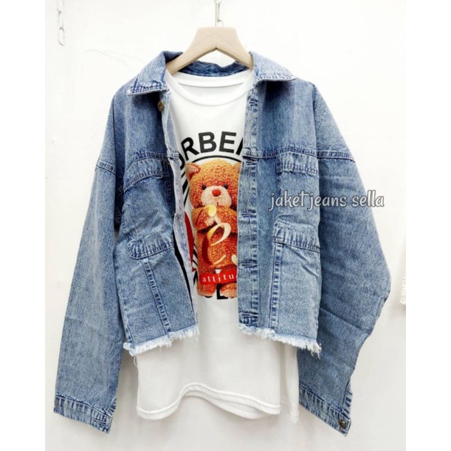 Original TASSEL JEANS JACKET//FBFC SELLA JEANS JACKET