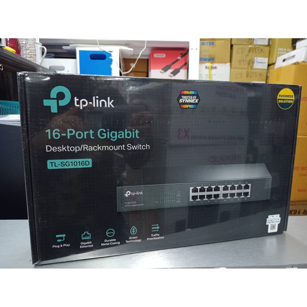 TP-LINK Gigabit Switching Hub (TL-SG1016D)16Port (รับประกันศูนย์ synnex ตลอดอายุการใช้งาน)  Model TL