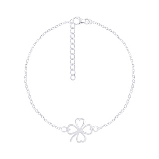 SILVER THAI12mm Four leaf clover bracelet silverเครื่องประดับเงินแท้สร้อยข้อมือโคลเวอร์สี่แฉก12 มมเงินแท้925