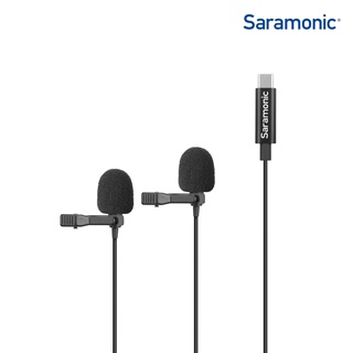 Saramonic LavMicro-U3C ไมโครโฟนแบบสายหนีบปกเสื้อ ความยาว 6 เมตร แบบไมค์ 2 หัว ออกแบบมา เพื่อการบันทึกเสียง มากกว่า 1 คน