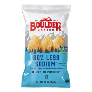 Boulder Canyon 60 Less Sodium Potato Chips 142g โบลเดอร์แคนยอนชิปลดโซเดียม 60% มันฝรั่งทอดกรอบ 142 กรัม