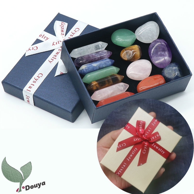 7 Chakra Healing Crystal set Crystal Chakra stones , Crystals Points Wands ชุดสําหรับตกแต ่ งบ ้ าน