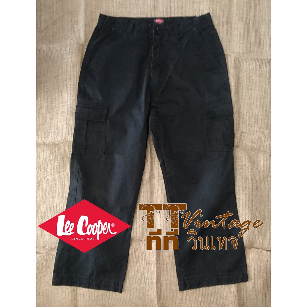 Lee Cooper กางเกงคาร์โก้ ขายาว มือสองสภาพดี สีดำ
