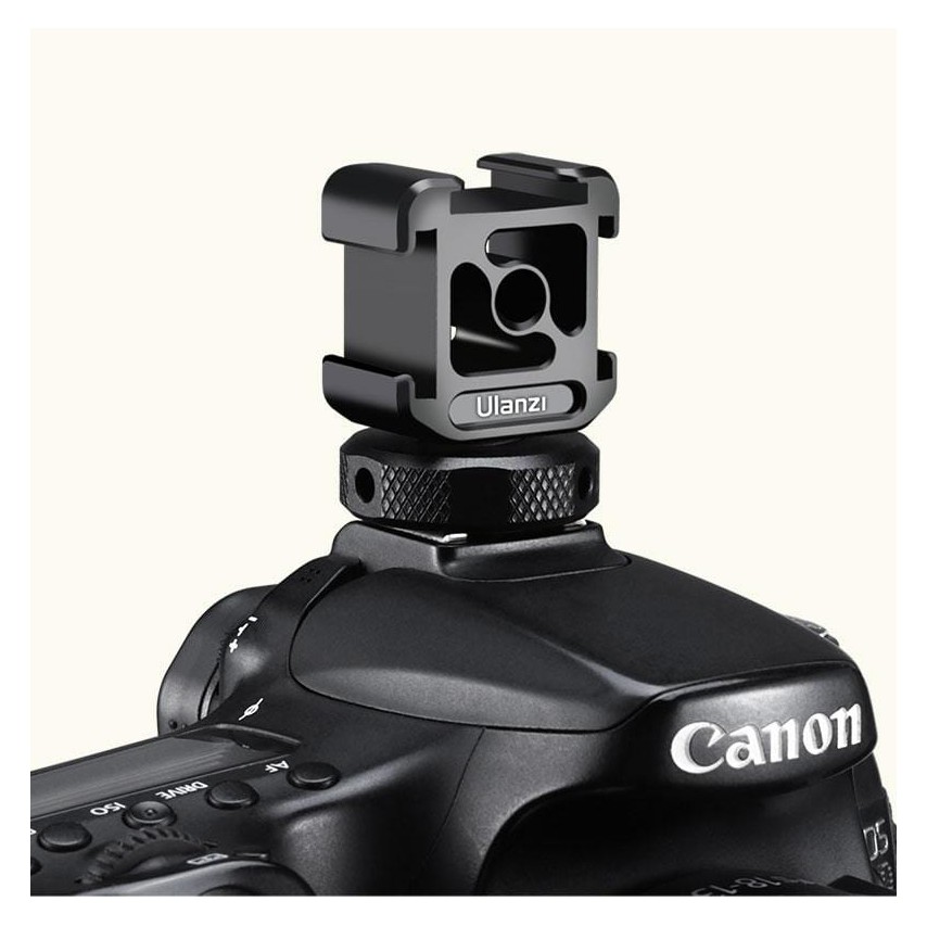 Ulanzi PT-12 Triple Cold Shoe Mount ตัวจับอลูมิเนียม 3ทาง ต่อกับกล้อง ไม้เซลฟี่ , ขาตั้ง , ขาตั้งกล้อง