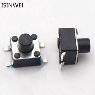 50pcs SMD-4 4.5*4.5*5 Micro Switch Tact Switch Push Button Switch Reset 4.5*4.5*5mm