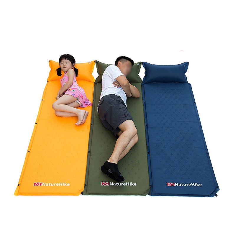 NatureHike ที่นอนนอนหลับ Self-Inflatting Pad เตียงแบบพกพาหมอน Camping Mat คนเดียวพับได้ NH15Q002-D