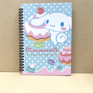 สมุด สมุดบันทึก มีเส้น สันห่วง sanrio notebook .