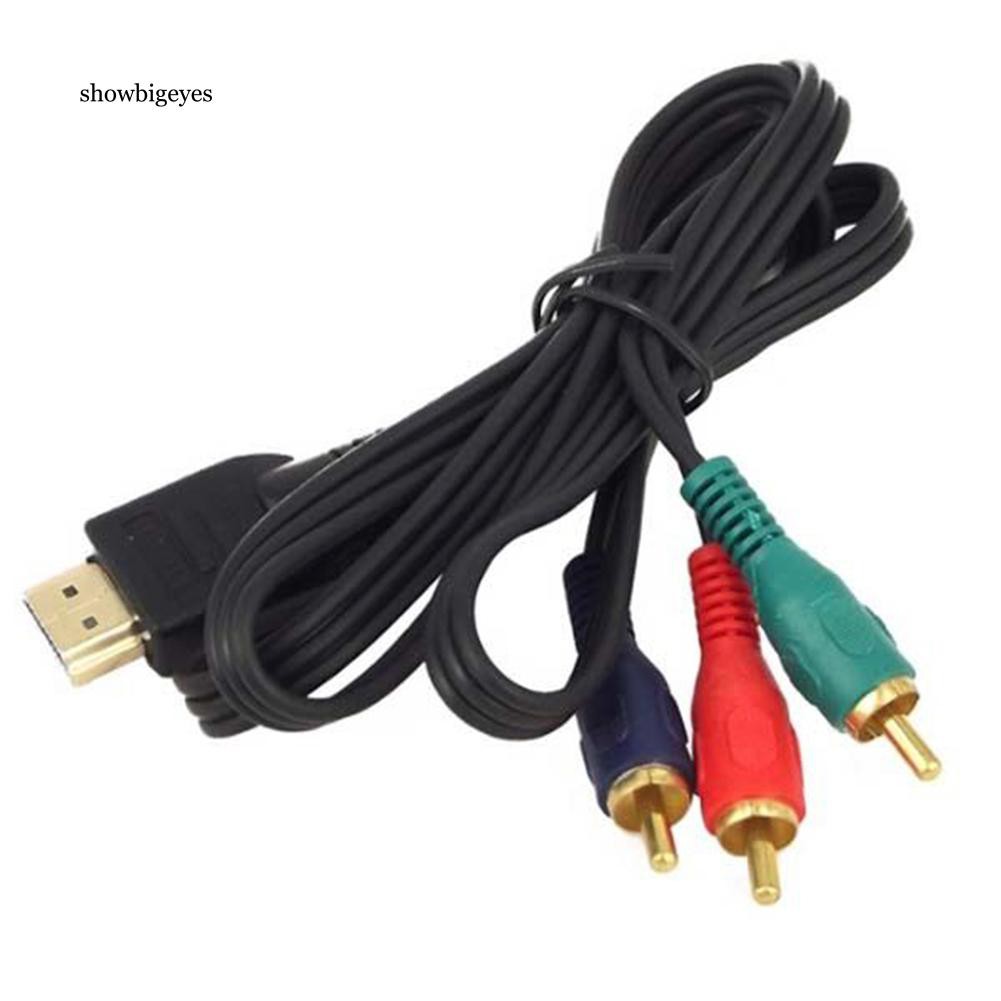 Sge_1m HDMI ตัวผู้ เป็น 3 RCA เสียง วิดีโอ แปลง ส่วนประกอบ AV สายเคเบิล อะแดปเตอร์