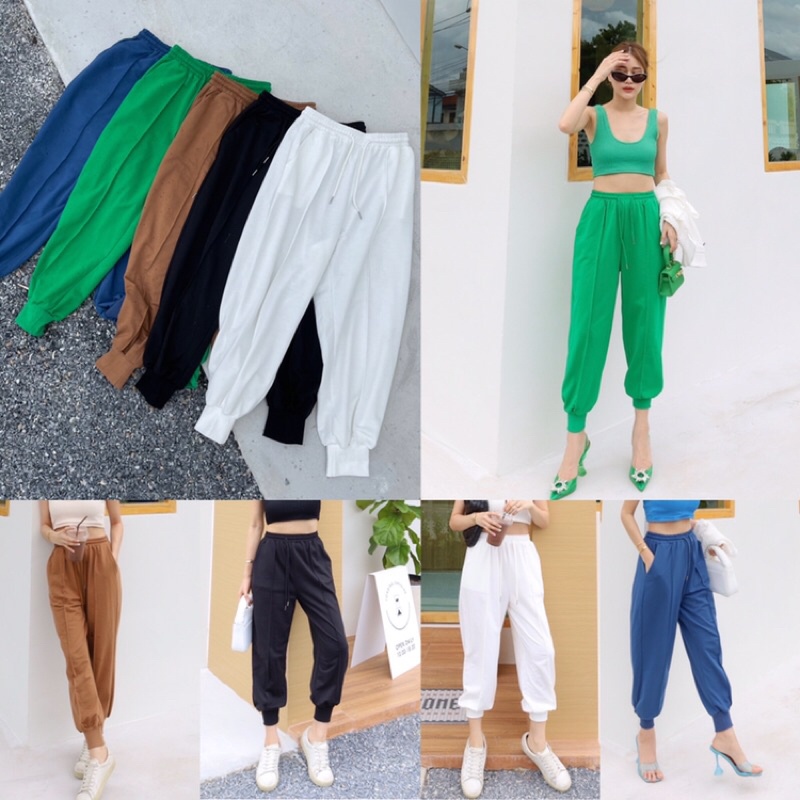 ( กางเกง ) new in 👟 sport pants กางเกงวอมจั้มปลายขา เนื้อผ้าคอตตอน ทรงดีเหมือนเดิม ช่วง wfh เรามาใส่