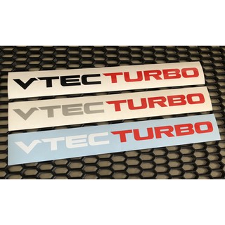 VTEC TURBO (v1)  สติกเกอร์ ORACAL (ตัวTurboเป็นสะท้อนแสง)  สติกเกอร์Honda สติกเกอร์แต่งรถ