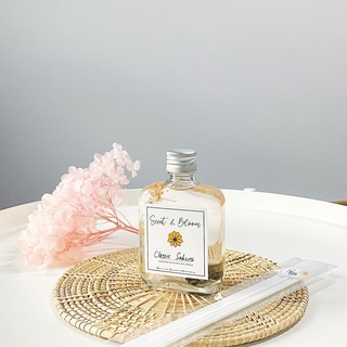 ก้านไม้หอม น้ำหอมปรับอากาศ ประดับดอกไม้แห้งหลากสีสัน มี 8 กลิ่น ตรา Scent &amp; Bloom (Scented diffuser )