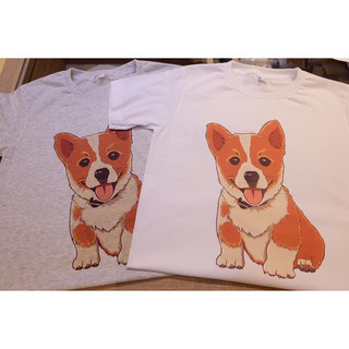 เสื้อยืดโอเวอร์ไซส์Welsh Corgi T-shirt (คอร์กี้) 5018,2138,7147S-3XL