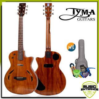 Tyma TE-1 Semi Acoustic Guitar กีตาร์ไฟฟ้า  ปิ๊กอัพแบบ Magnetic และ Piezo | แถมฟรี กระเป๋า กีต้าร์