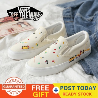 【VANS】Hapeis Vansban Classic Slip on LX CANVANS รองเท้าผ้าใบลําลอง สําหรับผู้ชาย ผู้หญิง ไซซ์ 35-44