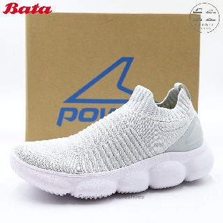 Bata Power รุ่น Mello Dexter พื้นนุ่มมาก รองเท้าผ้าใบผู้หญิง รองเท้าวิ่ง แบบสวม สลิปออน สีเทา ไซส์ 37-41(4-8) (528-2127)