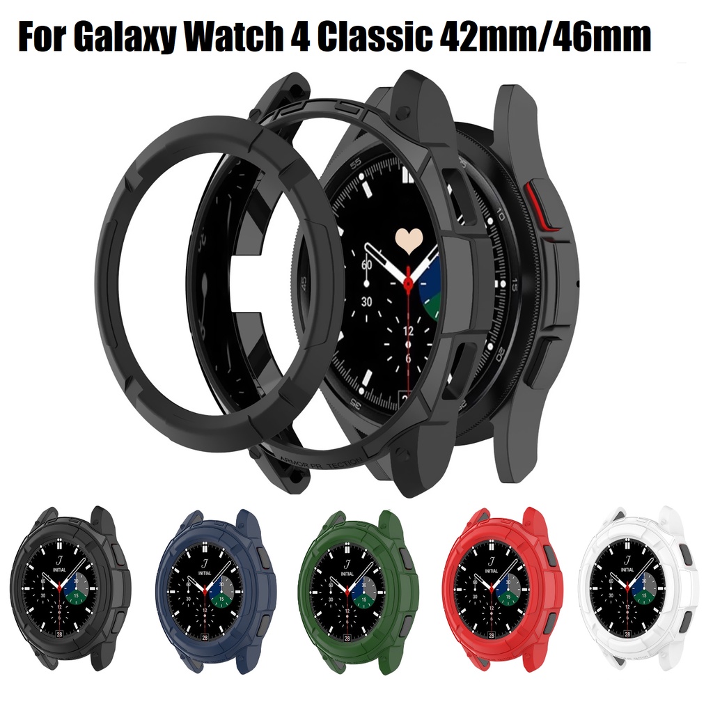 Compatible For เคส Samsung Galaxy Watch 4 Case เคส Galaxy Watch 4 Classic 42mm 46mm Cover TPU Protec