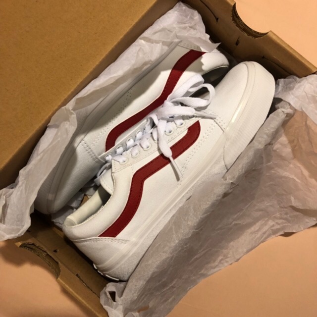 แท้❗️Vans Old Skool DX White-Red (Japan Edition)