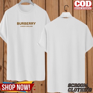 เสื้อยืดผ้าฝ้าย 100% หนา พิมพ์ลาย OBLONG (BURBERRY) สําหรับผู้ชาย และผู้หญิง