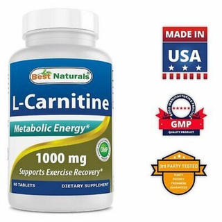 Best Naturals L-Carnitine 1000mg 60 Tablets *Boosts Energy*