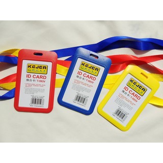 พร้อมส่ง‼️ที่ใส่บัตร +สายคล้อง!✨  เฟรมการ์ด เคสการ์ด 3สี ที่ห้อยบัตร พร้อมสายคล้องคอ ❤️💛💙 ที่ใส่การ์ด