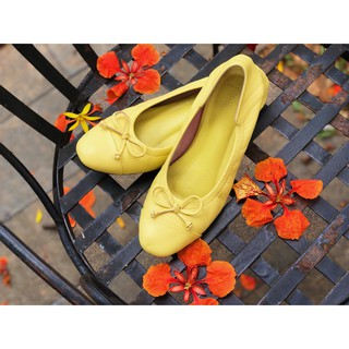 Panistashoes รองเท้าคัชชูหนังแกะ รุ่น Somerset Flat - Lemonade