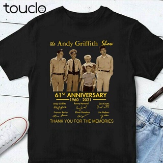 เสื้อวินเทจชาย - เสื้อยืดผ้าฝ้าย1960-2022TheAndyGriffithShowป้ายครบรอบ61ปีขอบคุณสําหรับความทรงจําเส