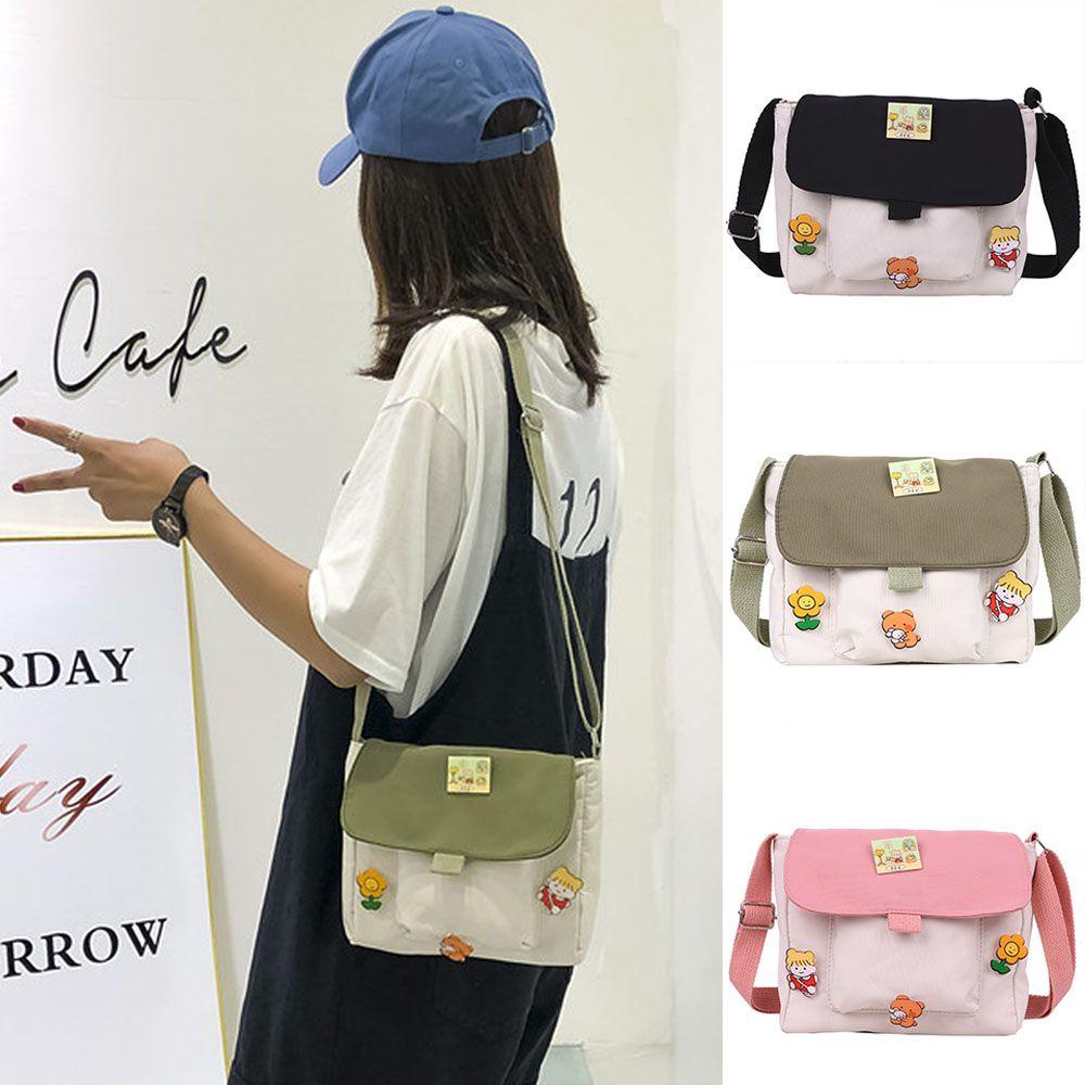 DAYBREAK Women Small Canvas Bag Student Shoulder Purse Harajuku