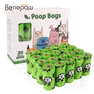 Benepaw ถุงขยะสัตว์เลี้ยง แบบหนา ย่อยสลายได้ กันรั่วซึม เป็นมิตรกับสิ่งแวดล้อม 120 300 ชิ้น