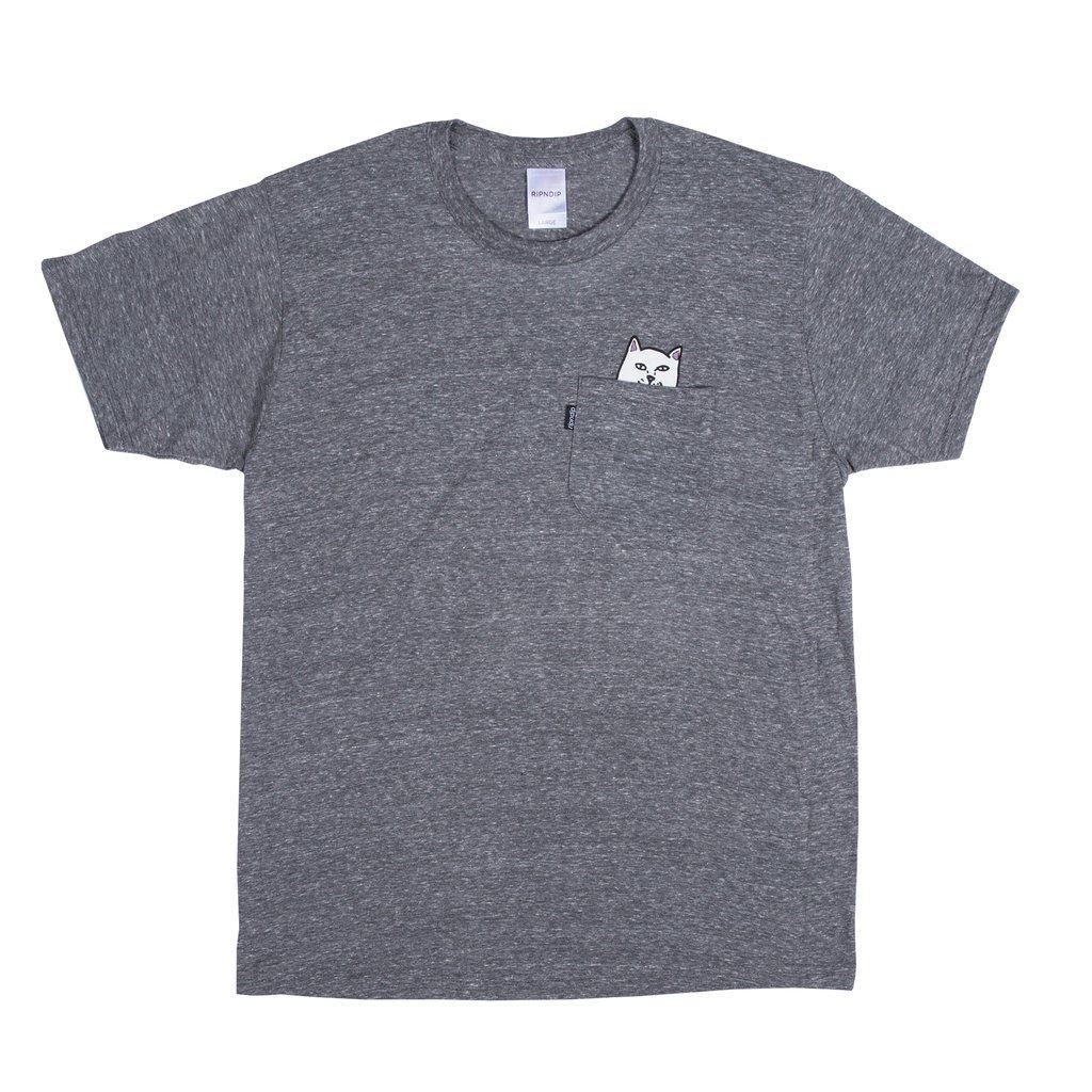 SLUM LTD - RIPNDIP Lord Nermal Pocket Tee Heather Grey
