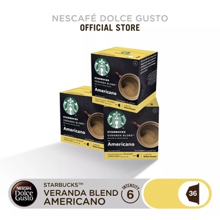 STARBUCKS BY NESCAFE DOLCE GUSTO STARBUCKS AMERICANO VERANDA BLEND 12แคปซูล/กล่อง (3กล่อง)