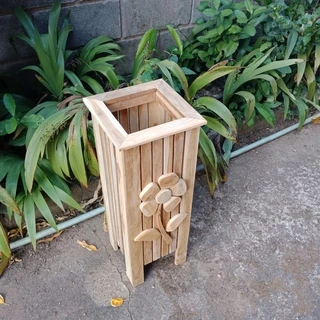 ที่ใส่ไม้กวาด ทำจากไม้สัก (เก็บร่ม เก็บไม้กวาด) งานไม้ดิบไม่ทำสี