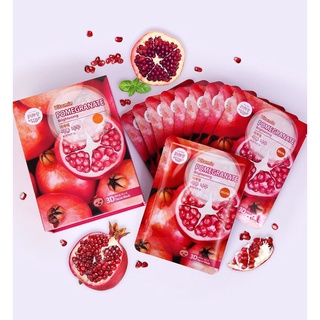 EAST-SKIN Double Vitamin POMEGRANATE Brightening 3D Mask 10x38 กรัม 3d มาส์ค วิตามิน ทับทิมแดง