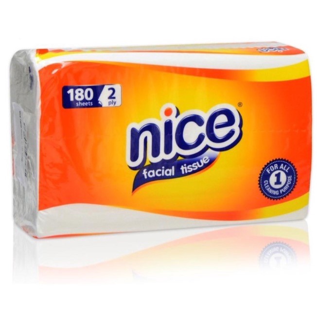 NICE TISSUE 180 แผ่น 2 ชั้น NICE TISSUE 360 แผ่น FACIAL TISSUE 2 PLY FACIAL TISSUE FACIAL TISSUE