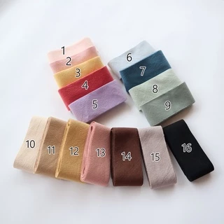 ผ้ากุ๊น สีพื้น กว้าง 3.6 ซม. ยาว 90 ซม. (พร้อมส่งจากไทย)